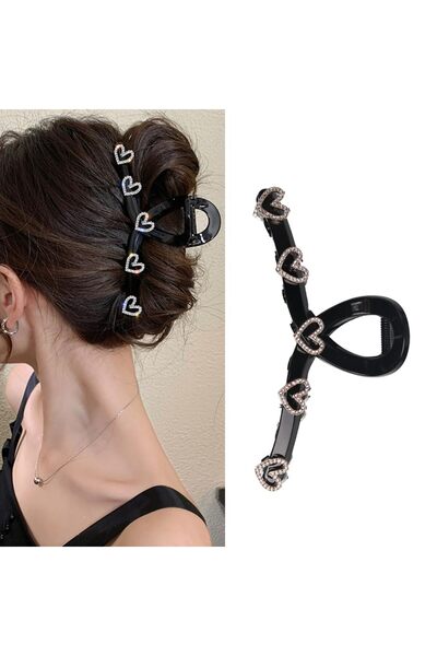 REYNA Yeni Sezon Kalp Model Parıltılı Mandal Toka