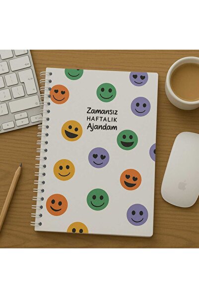 Ozzy ZAMANSIZ KONUŞAN AJANDA STICKERLI 17x24 SPİRALLİ SERT KAPAK