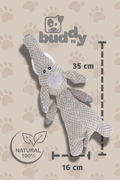 buddyTR Anti-Chew Pineapple Woven Plush Elephant