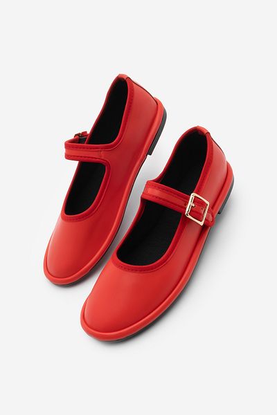 Marjin Damen Riemchen Babet Lunari Rot Modell
