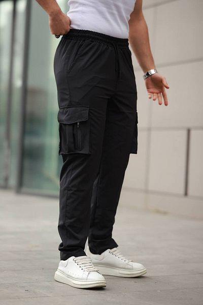 YUNED Men's Comfortable Fit Colombian Fabric Cargo Pants with Side Pockets