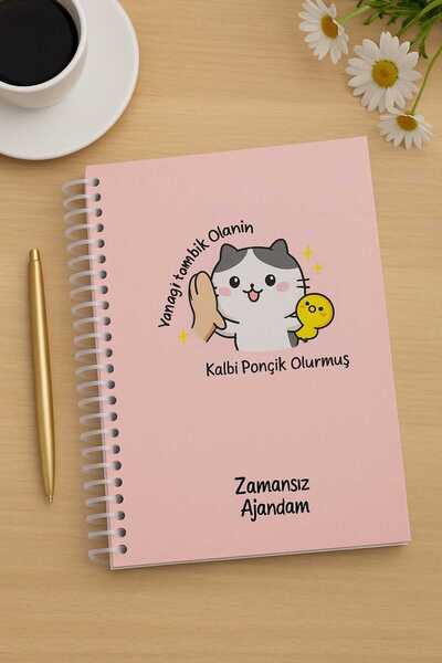 Ozzy ZAMANSIZ KONUŞAN AJANDA STICKERLI 17x24 SPİRALLİ SERT KAPAK