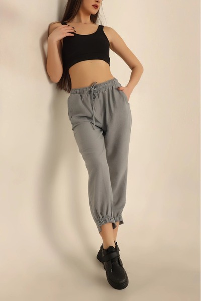 mj style Women's High Waist Linen Italian Pants with Pockets
