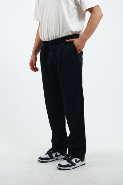 OXVİN Loose Men's Baggy Loose Cut Pique Back Pocket Pants, Relaxed Cut Classic Loose Wide Leg Baggy Pants