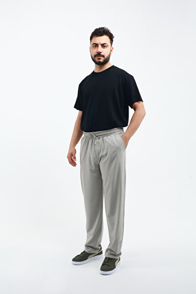 OXVİN Cushy Cool Men's Oversize Loose Cut Parachute Pants, Gabardine Wide Loose Leg Baggy Pants