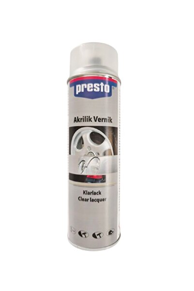 Presto Gümüş Gri Sprey Jant Boyama Seti+Vernik+Astar 500 Ml.