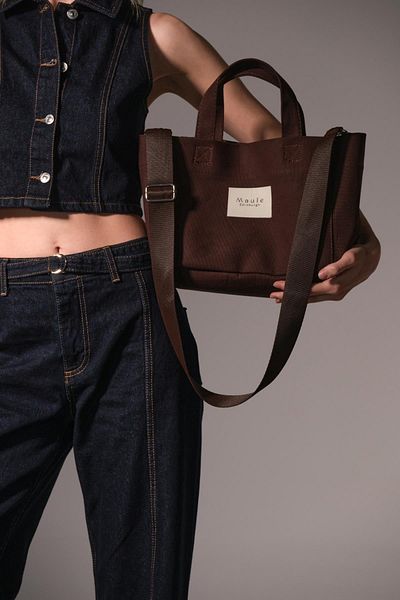 Maule 100% Cotton Canvas Women's Daily Shoulder Bag with Adjustable Handle @Lucca