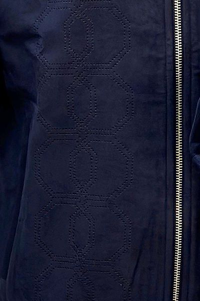 BESSA Ανδρικό σετ αθλητικών φόρμας Navy Blue Suede με λεπτομέρειες Laser Cut Motif Jacquard Fabric Standard Fit