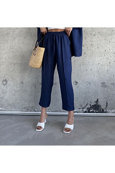 LECTUEL Front Tassel Detailed Linen Pantalon