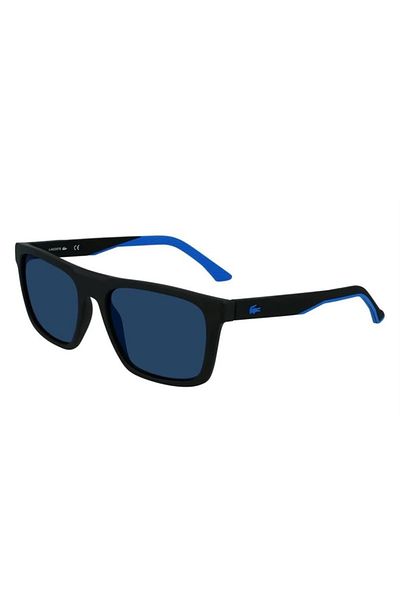 Lacoste Matt Blue Square Sunglasses for Men L957S 002 Size 56