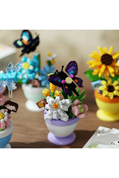 FEEL Renkli Çiçekler ve Kelebek Birleştirme Kendin Yap Oyuncak - Yetişkin ve ...
