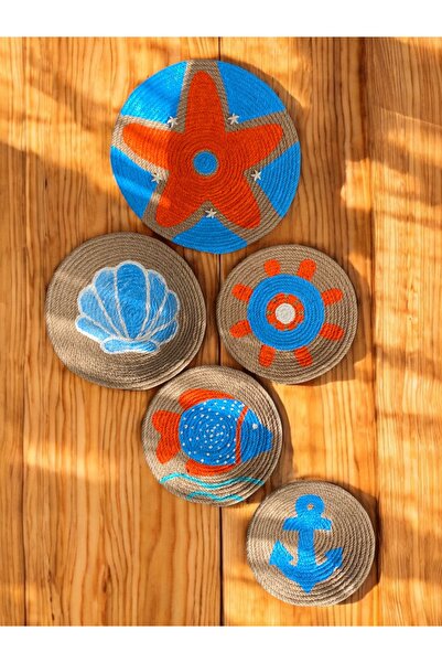 Alacati Still Handmade Wicker Wall Plate Set