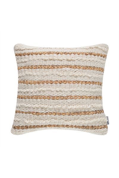 Mudo Home VICKY LINE 45x45 Jute Throw Pillow