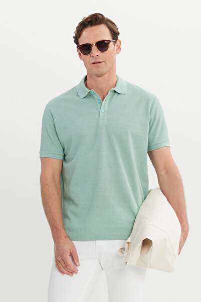 AC&Co / Altınyıldız Classics Ανδρικό μπλουζάκι με λαιμόκοψη από βαμβακερό νερ...