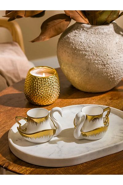 LC Waikiki Lcw Accessories Mixed Flamingo Figured 2-Person Porcelain Coffee Cup Set 90 ml