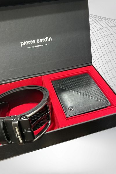 Pierre Cardin Sports Horizontal Use Belt Wallet Set of 2 Ch.Pc.01.St.Siy