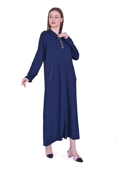 Invee INVEE 6937 - Rochie bleumarin cu două fire