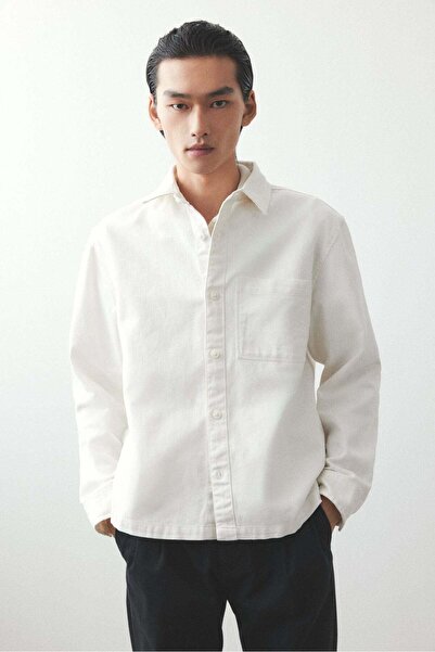 H&M Regular Fit Cotton twill overshirt