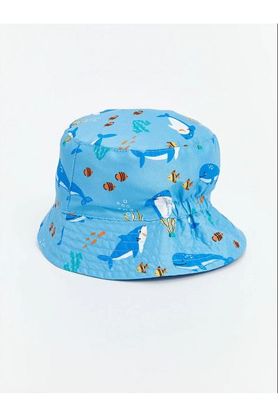 LC Waikiki Lcw Baby Blue Printed Baby Boy Bucket Hat