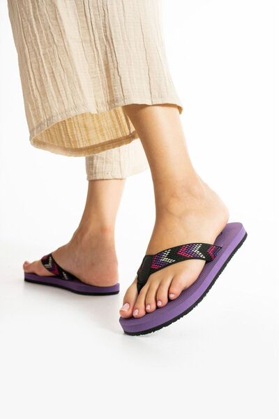 Sanart Shop Vibrant Colors Women's Fabric Basic Comfortable Flip Flops Does Not Hurt Pool Beach Slippers Flip Flops