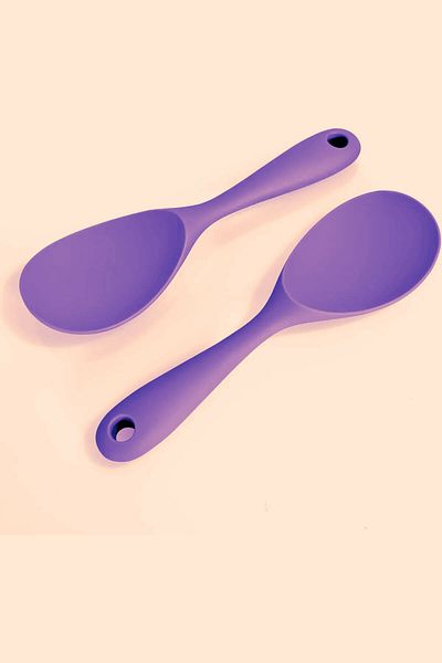 homeneeds Silicone Rice Cooking Spoon Ultra Hard Tip, High Temperature Resistant, Non Stick and Non Combustible