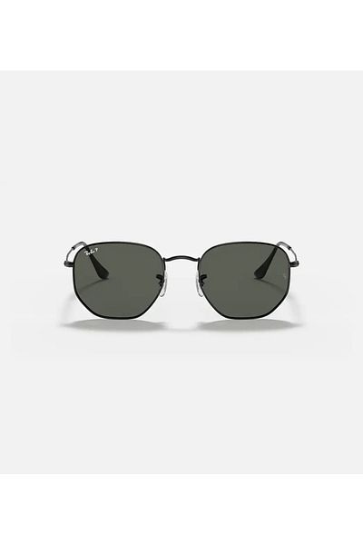 Ray-Ban Hexagonal Black Polarized RB3548N 002/58 Size 54