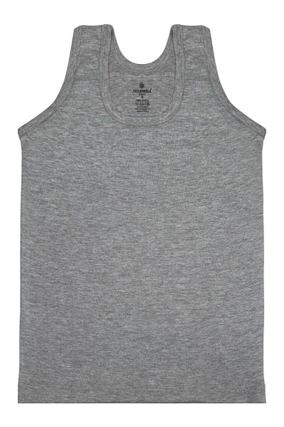 Ceylanoğlu 3-Piece Gray Ribbed Boy's Undershirt