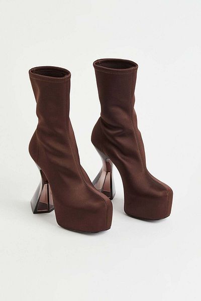 H&M Satin platform boots