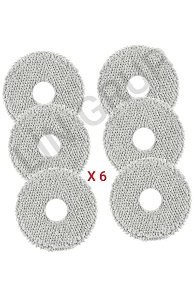 LİN GRUP Xiaomi Mi Robot Vacuum X20 PRO / D102GL uyumlu 6 adet Mop Paspas bezi