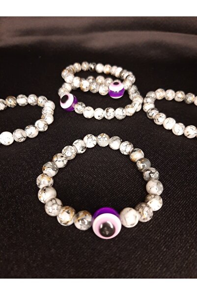 makadi الحجر الطبيعي عين الشر مطرز سوار الرخام منقوشة سوار اليدوية