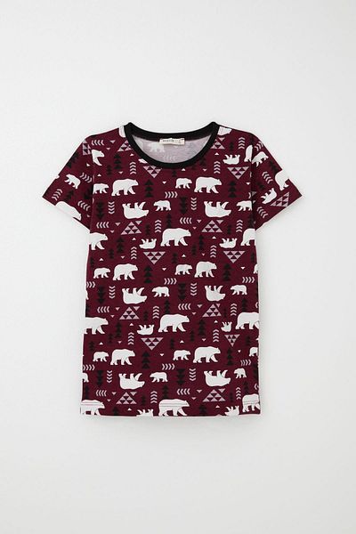 Breeze Set pijama băieți pentru fete și băieți cu pantaloni scurți, model drăguț cu urs polar, 4-8 ani, albastru cireș