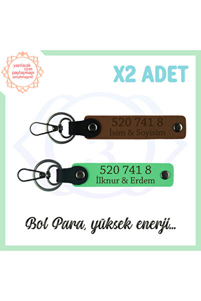 Miaju Light Coffee - Green, Give Out High Energy, 2-Piece Keychain with 520-7...
