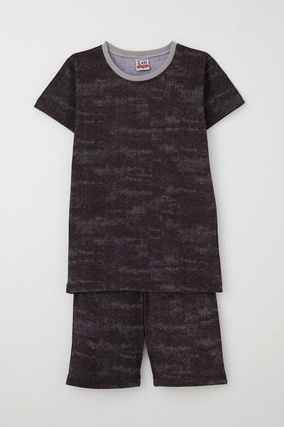 Breeze Комплект пижама с шарки за момичета и момчета, 4-8 години, кафяв