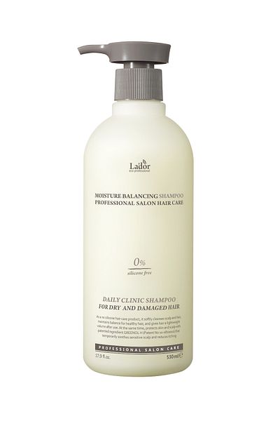 Lador Silicone-Free Shampoo, 530ml Lador Moisture Balancing Shampoo for Sensitive Hair
