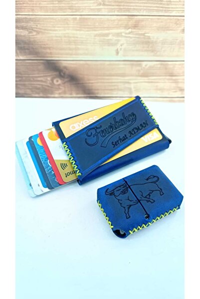 cgderi Kişiye Özel Hakiki Deri Mekanizmalı Kartlık Ve Deri Kılıflı Benzinli Çakmak Fenerbahçe_