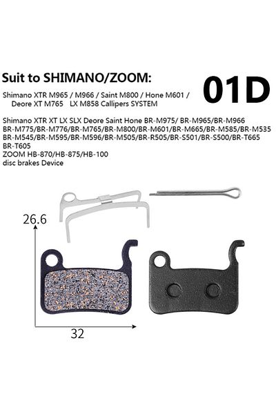 kocevlo 01D 1 Pair/2pcs MTB DISC Brake Pads for Shimano XT DEORE MT200 315 For Magura/TEKTRO/AVID/MEGURA/HAY