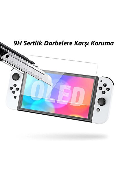 Engo Nintendo Switch OLED 7 inç Uyumlu Mat Ekran Koruyucu Oyun Konsolu