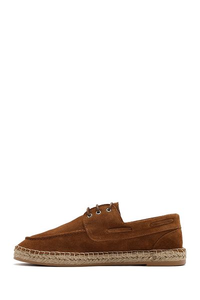 Derimod Men's Tan Suede Leather Espadrille 25Sfd 616210