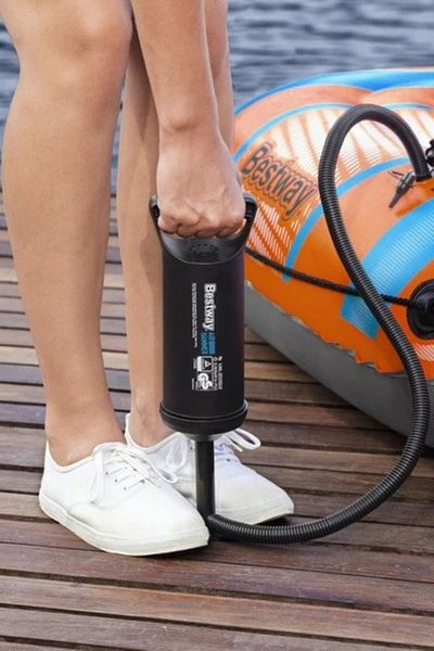 BESTWAY Air Hammer Inflation Pump/ Manual Pool, Boat, Inflatable Bed Pump with 3 Types of Heads
