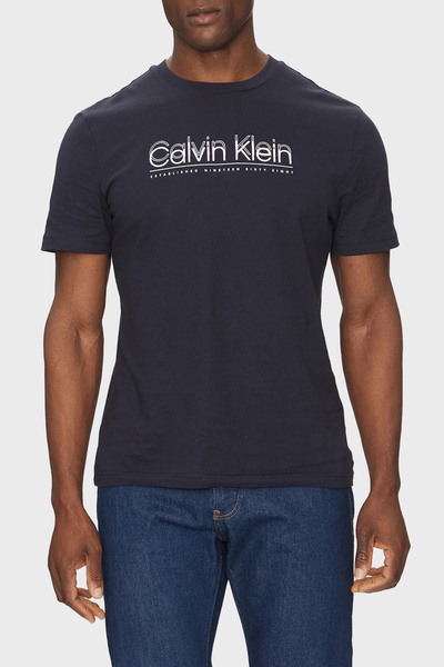Calvin Klein Logo Baskılı Pamuklu Regular Fit Bisiklet Yaka T Shirt K10K11414...
