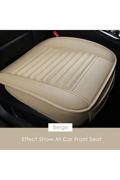 Choice 1pc beige Universal Car Seat Cover Breathable PU Leather Pad Mat For Auto Chair Cushion Car Front Se