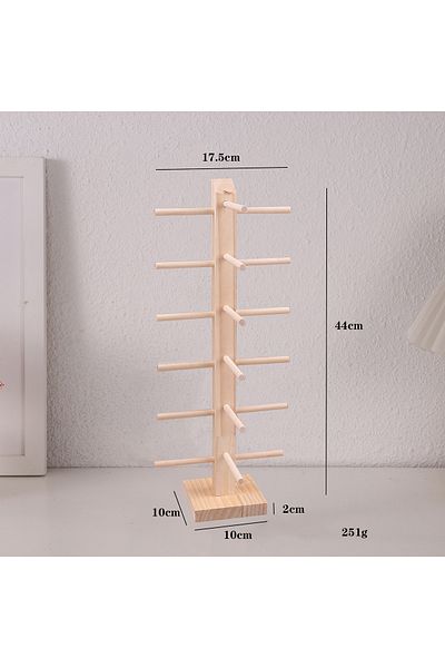 Choice dan-6 Multi Layers Wood Sunglass Display Racks Shelf Eyeglasses Show Stand Jewelry Holder For Multi