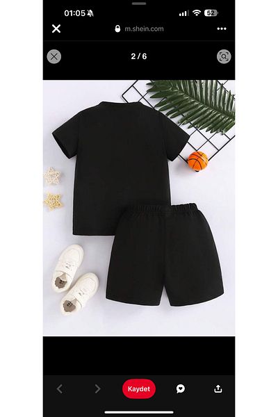 Serays moda Ribbon printed girls' combed cotton shorts set