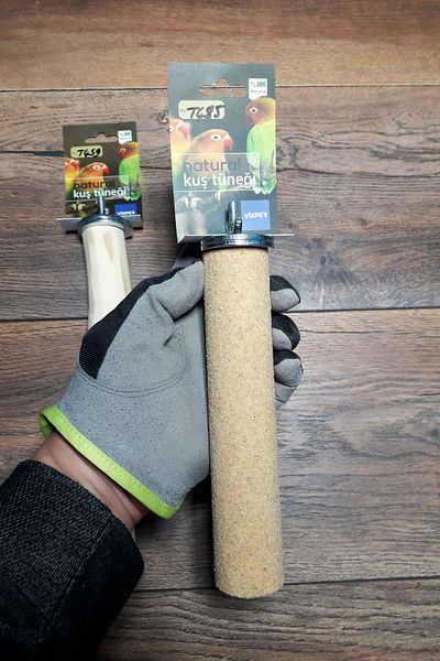 Vixpet Venty Set of 2 Natural and Sandy Parrot Perches |   Macaw Cockatoo Jako Amazon Alex Eklektus Kayık - M422