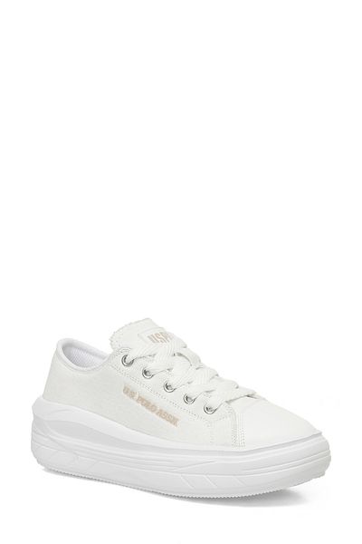 U.S. Polo Assn. Cleme Tex Jr 5Fx White Girl's Sneaker