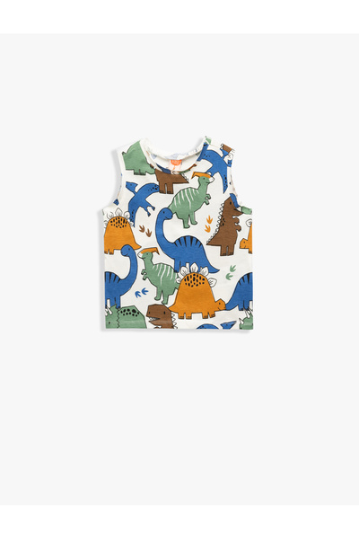 Koton Σετ με 2 μπλουζάκια από βαμβακερό αμάνικο σετ με στάμπα