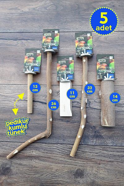 Vixpet Venty 5-Piece Parrot Perch Set - Sand Perch Sultan, Sevda, Muhabbet, Forpus, Paradise, Kakariki M432
