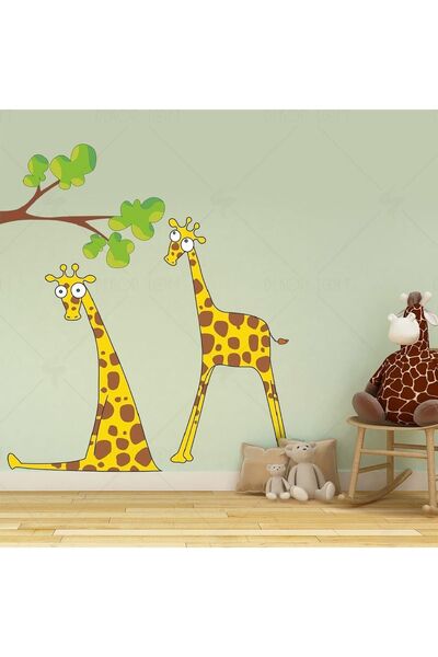 KT Decor Confused Giraffe Kids Room Sticker