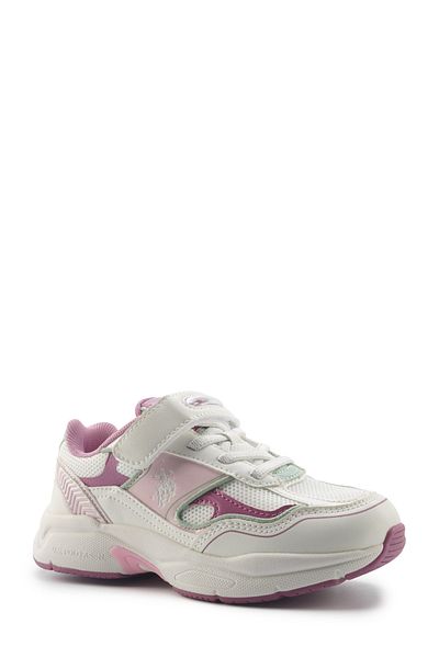 U.S. Polo Assn. حذاء رياضي أبيض للفتيات من SUPOLE 5FX