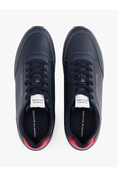 Tommy Hilfiger Erkek Rahat Taban Düşük Bilek Nefes Alabilen Üsrt Yüzeyli Lacivert Sneaker FM0FM05419-DW5